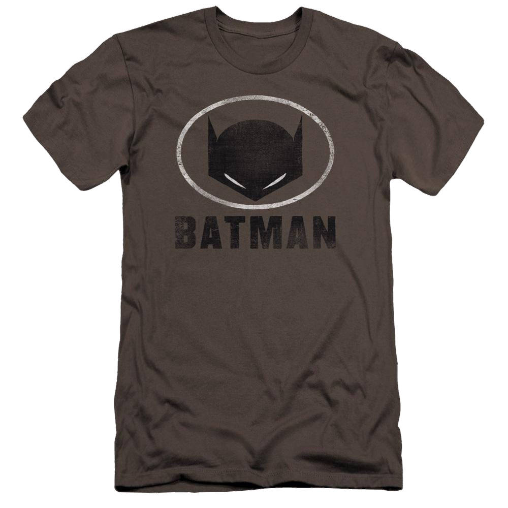 Batman Mask In Oval - Men's Premium Slim Fit T-Shirt Men's Premium Slim Fit T-Shirt Batman