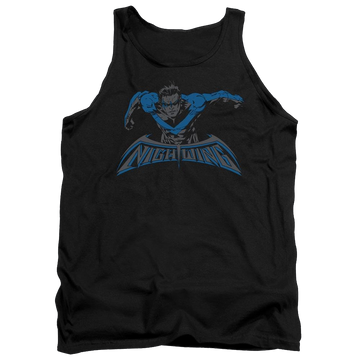 Black men's tank with Nightwing Batman Wing Of The Night graphic