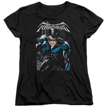 Black women's t-shirt with Batman A Legacy graphic