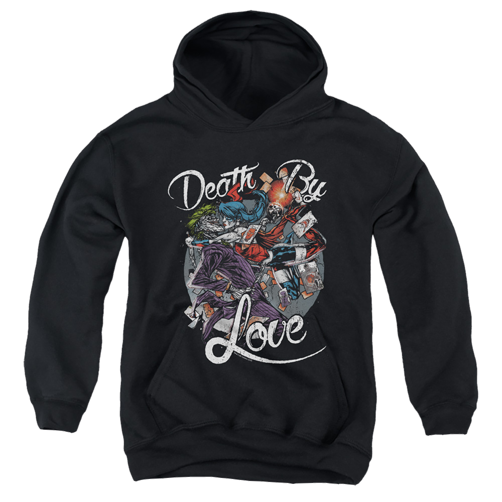 Harley Quinn Death By Love - Youth Hoodie Youth Hoodie (Ages 8-12) Harley Quinn