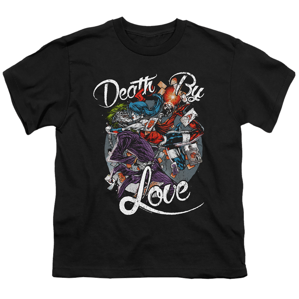 Harley Quinn Death By Love - Youth T-Shirt Youth T-Shirt (Ages 8-12) Harley Quinn