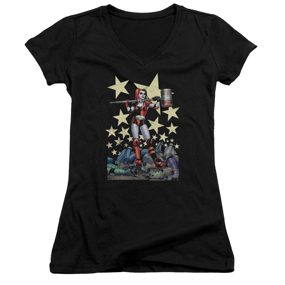 Batman Hammer Time - Juniors V-Neck T-Shirt Juniors V-Neck T-Shirt Harley Quinn
