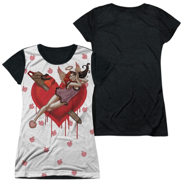 Batman Vroom - Juniors Black Back T-Shirt Juniors Black Back T-Shirt Harley Quinn