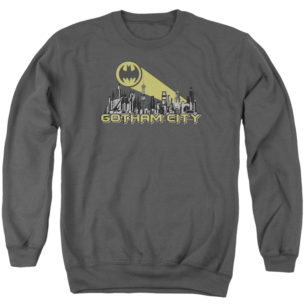 Batman Gotham Skyline - Men's Crewneck Sweatshirt Men's Crewneck Sweatshirt Batman