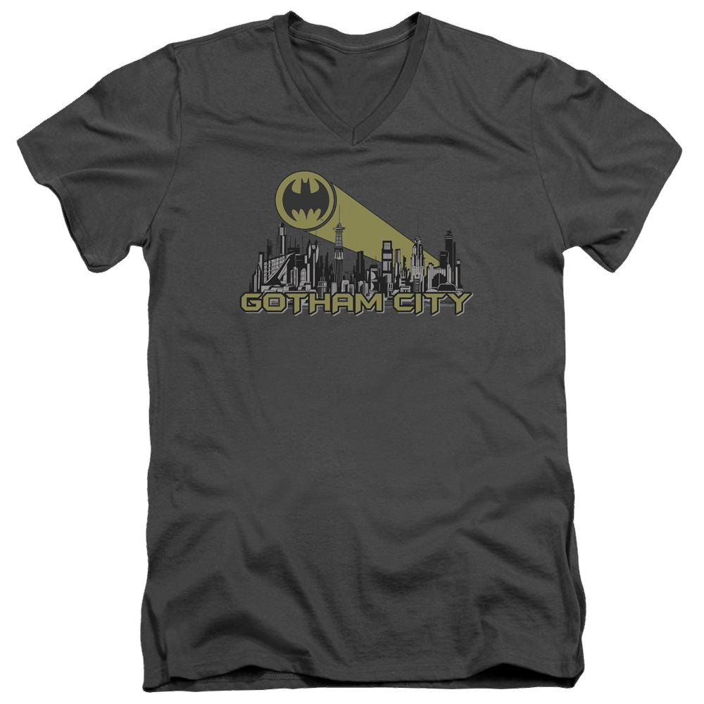 Batman Gotham Skyline - Men's V-Neck T-Shirt Men's V-Neck T-Shirt Batman