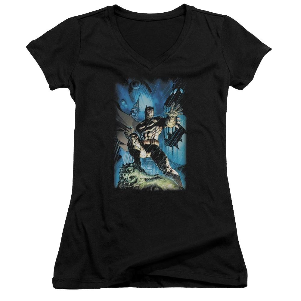 Batman Stormy Dark Knight - Juniors V-Neck T-Shirt Juniors V-Neck T-Shirt Batman