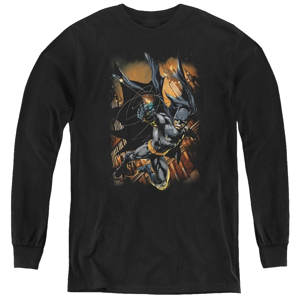 Dc Batman Grapple Fire - Youth Long Sleeve T-Shirt Youth Long Sleeve T-Shirt Batman