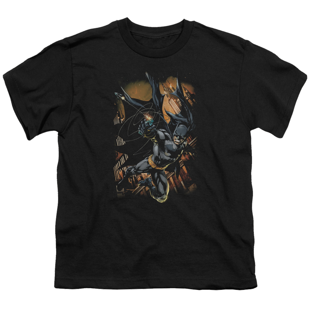 DC Batman Grapple Fire - Youth T-Shirt Youth T-Shirt (Ages 8-12) Batman