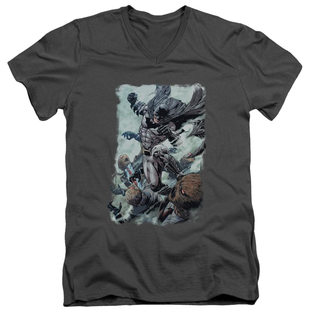 Batman Punch - Men's V-Neck T-Shirt Men's V-Neck T-Shirt Batman