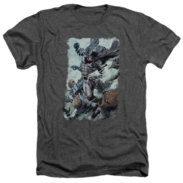Charcoal men's heather t-shirt with Batman Punch graphic