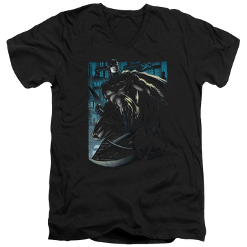 Batman Knight Falls In Gotham - Men's V-Neck T-Shirt Men's V-Neck T-Shirt Batman