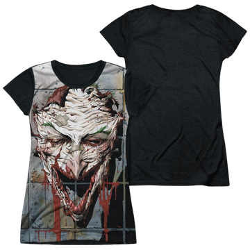 Batman Smile - Juniors Black Back T-Shirt Juniors Black Back T-Shirt Joker