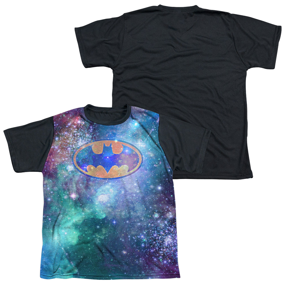 DC Batman Galaxy Symbol - Youth Black Back T-Shirt Youth Black Back T-Shirt (Ages 8-12) Batman
