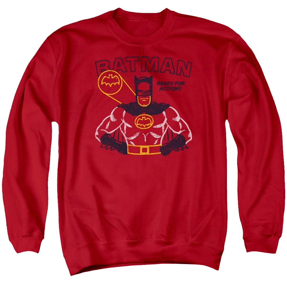 Batman Ready For Action - Men's Crewneck Sweatshirt Men's Crewneck Sweatshirt Batman