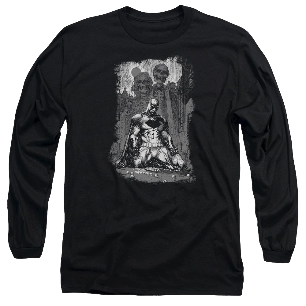 Batman Sketchy Shadows - Men's Long Sleeve T-Shirt Men's Long Sleeve T-Shirt Batman
