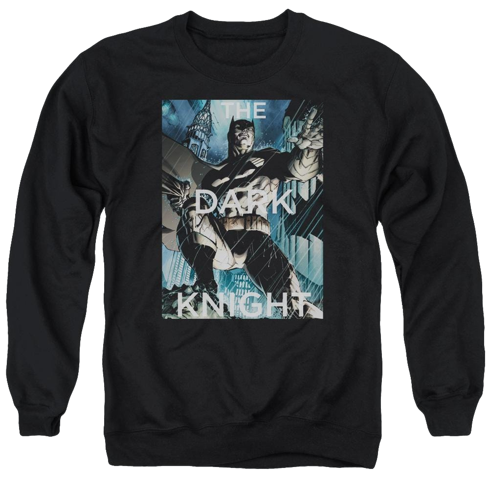 Batman Fighting The Storm - Men's Crewneck Sweatshirt Men's Crewneck Sweatshirt Batman