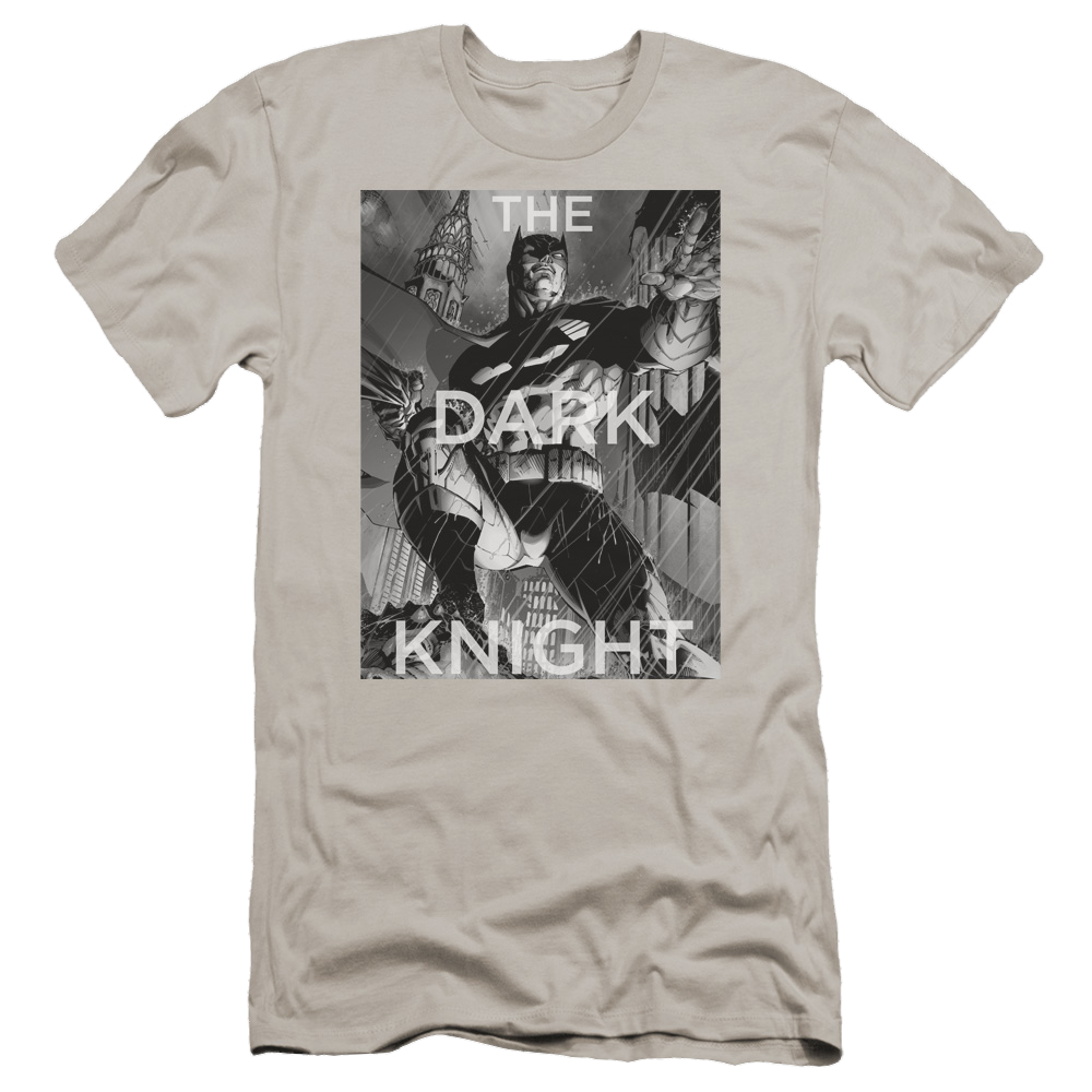 Batman Fighting The Storm - Men's Premium Slim Fit T-Shirt Men's Premium Slim Fit T-Shirt Batman