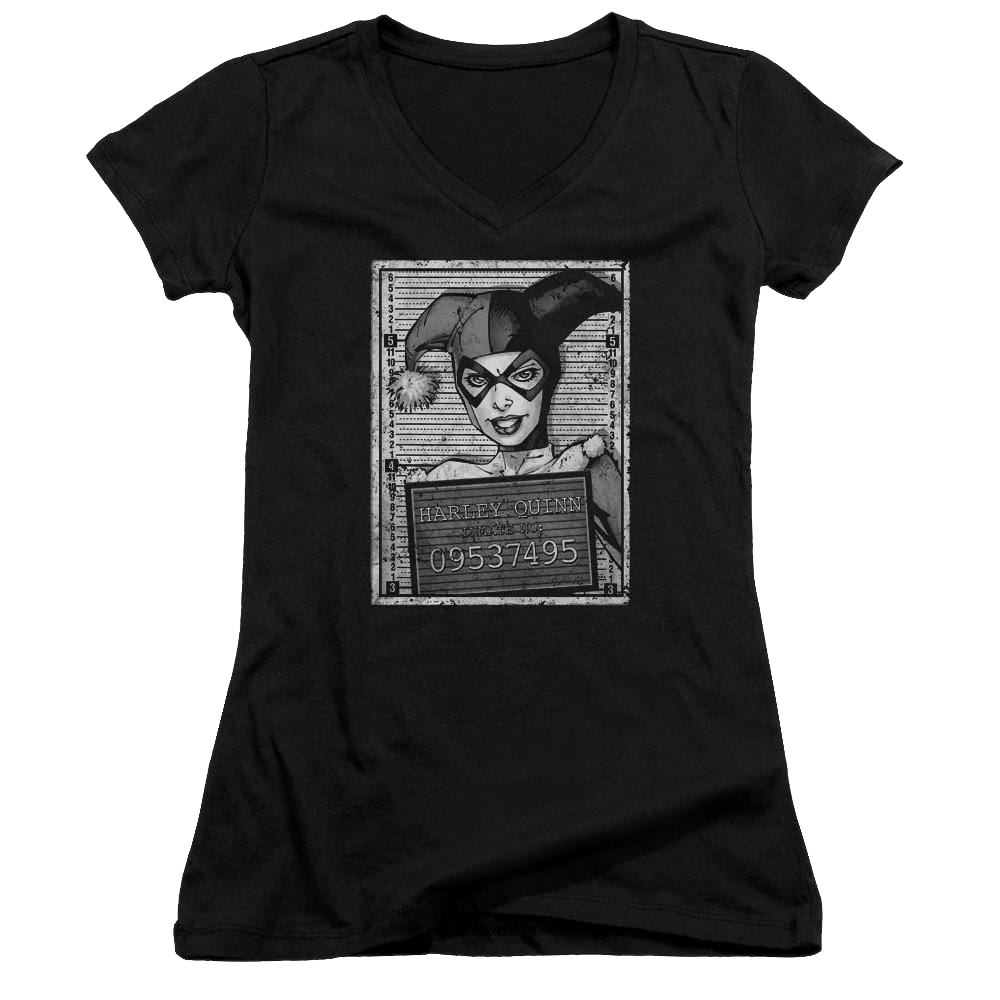 Batman Harley Inmate - Juniors V-Neck T-Shirt Juniors V-Neck T-Shirt Harley Quinn