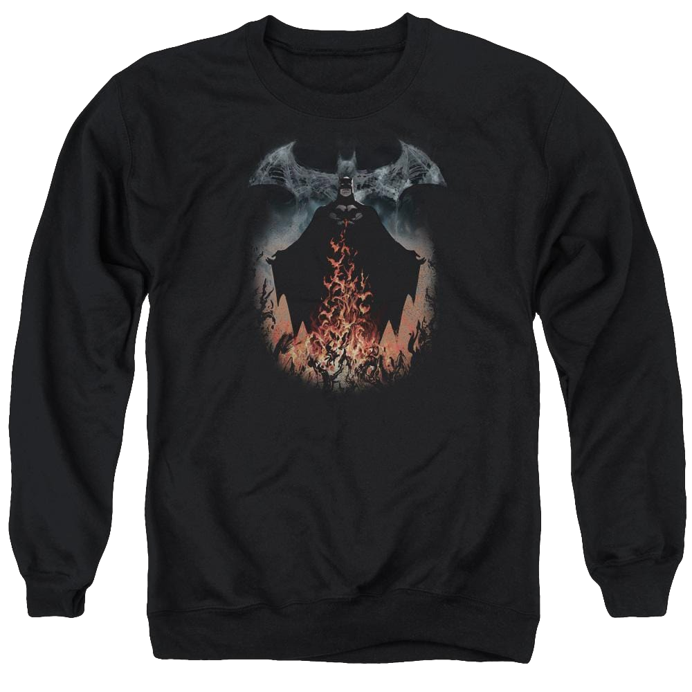 Batman Smoke & Fire - Men's Crewneck Sweatshirt Men's Crewneck Sweatshirt Batman
