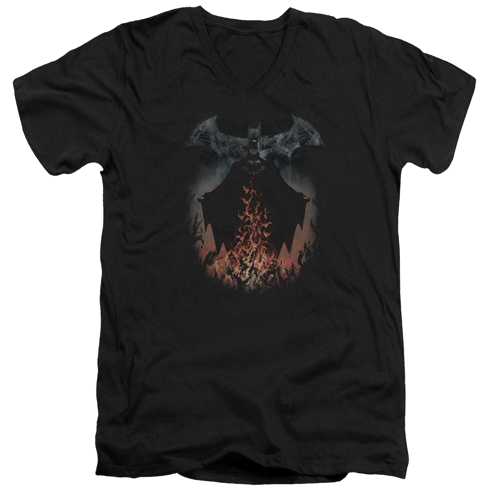 Batman Smoke & Fire - Men's V-Neck T-Shirt Men's V-Neck T-Shirt Batman