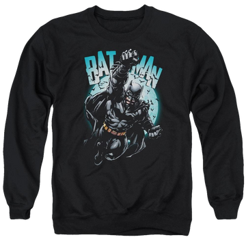 Black men's crewneck sweatshirt with Batman Moon Knight graphic