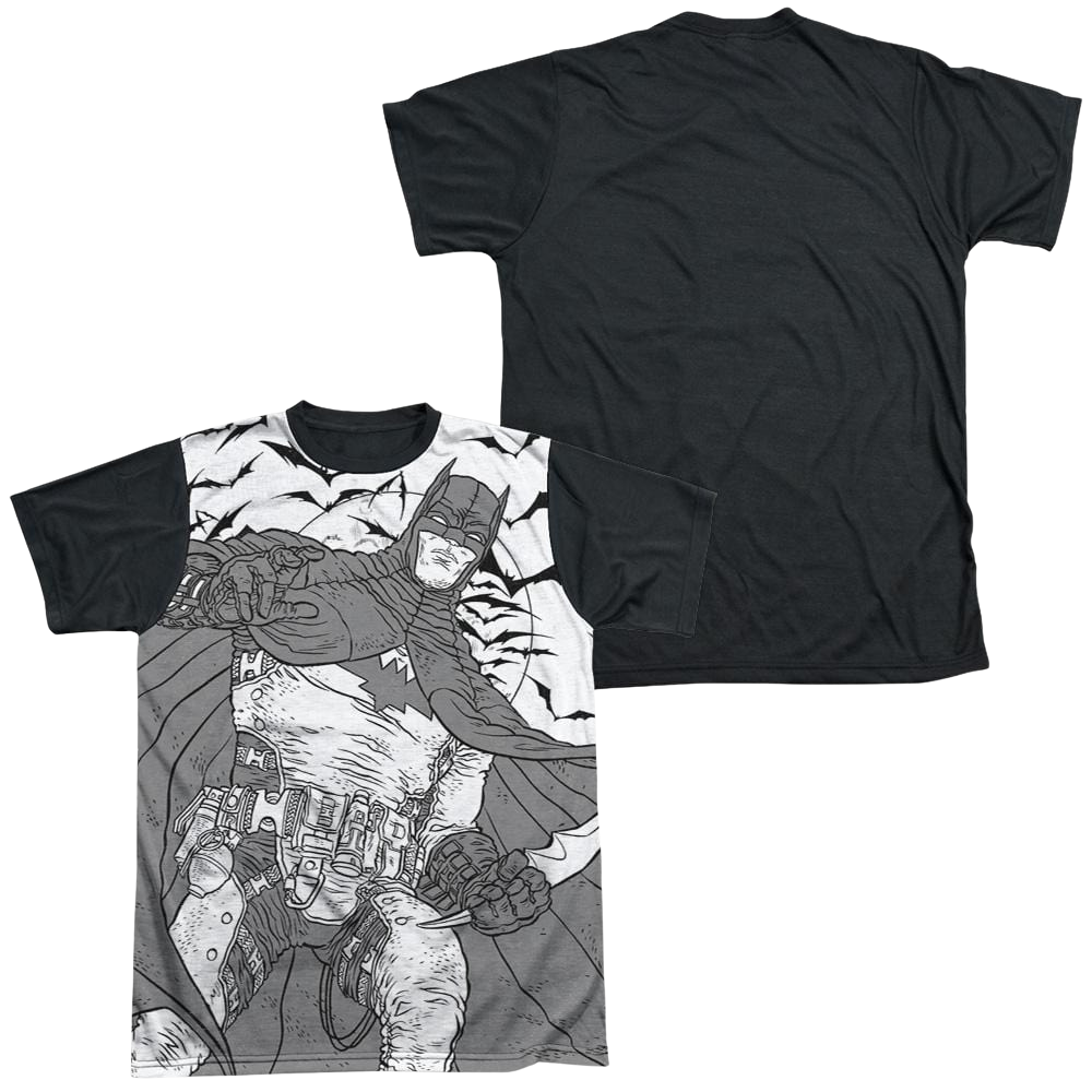 Batman Liney Sub - Men's Black Back T-Shirt Men's Black Back T-Shirt Batman