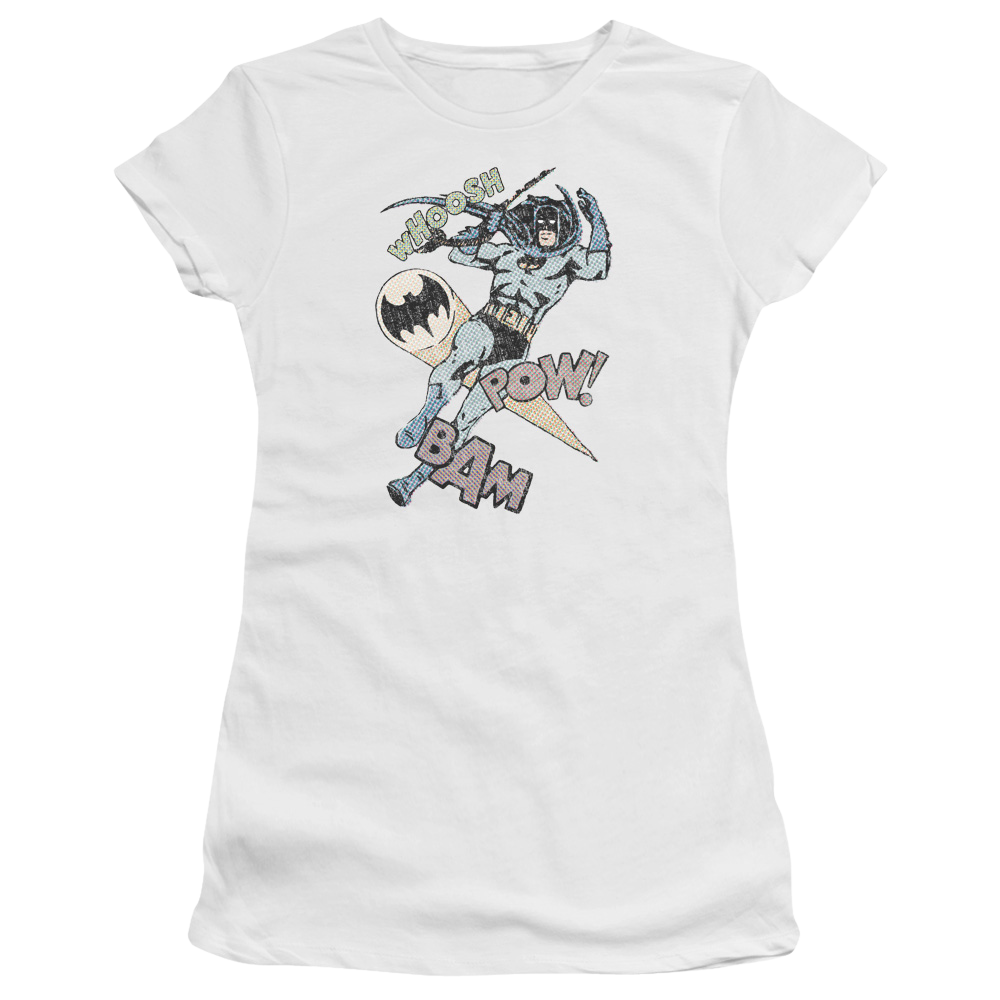 Batman Halftone Swing - Juniors T-Shirt Juniors T-Shirt Batman