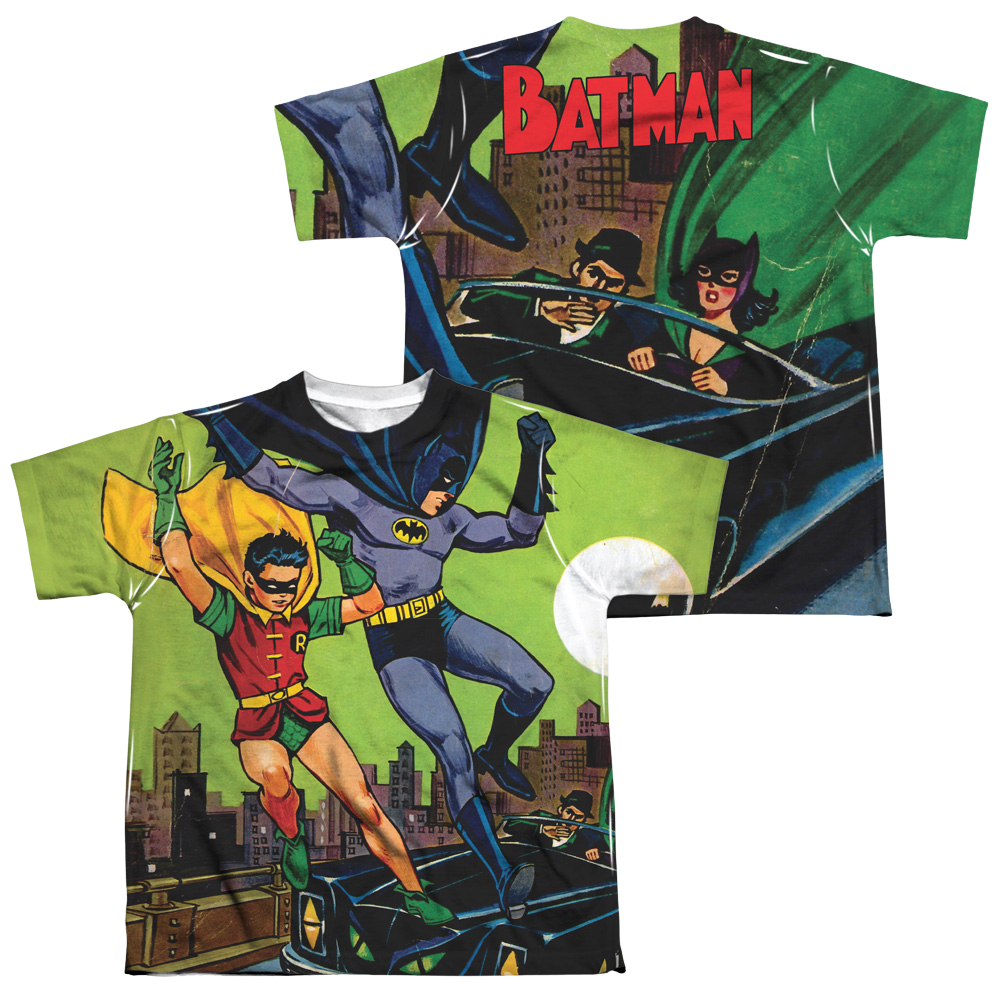 DC Batman Getaway (Front/Back Print) - Youth All-Over Print T-Shirt Youth All-Over Print T-Shirt (Ages 8-12) Batman