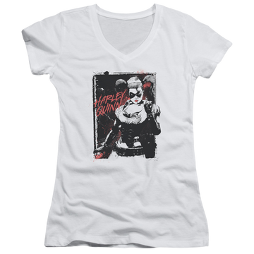 Batman House Call - Juniors V-Neck T-Shirt Juniors V-Neck T-Shirt Harley Quinn