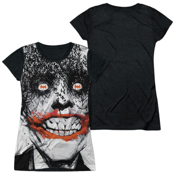 Batman Bats On The Brain - Juniors Black Back T-Shirt Juniors Black Back T-Shirt Joker