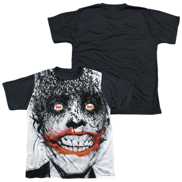 Joker Bats On The Brain youth black back t-shirt for ages 8 to 12