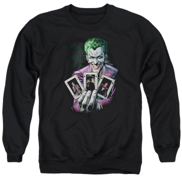 Batman 3 Of A Kind - Men's Crewneck Sweatshirt Men's Crewneck Sweatshirt Joker