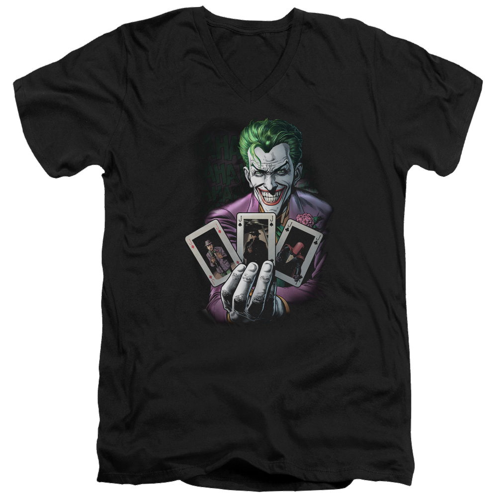 Batman 3 Of A Kind - Men's V-Neck T-Shirt Men's V-Neck T-Shirt Joker