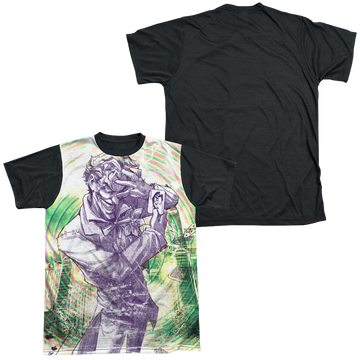 Joker Batman Mad Mad Swirl men's black back t-shirt