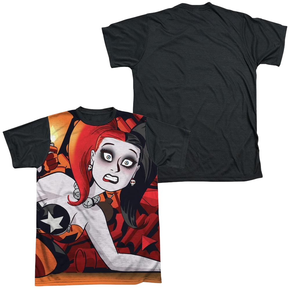 Batman Harley Cooke Cover - Men's Black Back T-Shirt Men's Black Back T-Shirt Harley Quinn
