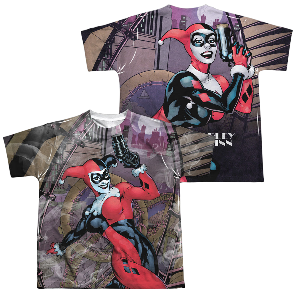 Harley Quinn Roller Coaster Of Love (Front/Back) - Youth All-Over Print T-Shirt Youth All-Over Print T-Shirt (Ages 8-12) Harley Quinn