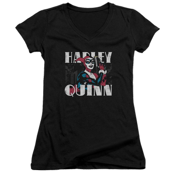 Batman Harley Bold - Juniors V-Neck T-Shirt Juniors V-Neck T-Shirt Harley Quinn