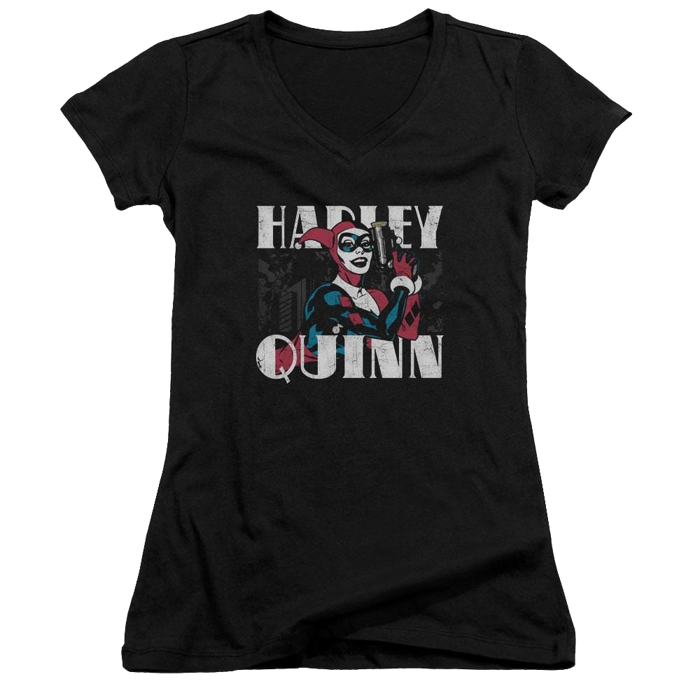 Batman Harley Bold - Juniors V-Neck T-Shirt Juniors V-Neck T-Shirt Harley Quinn