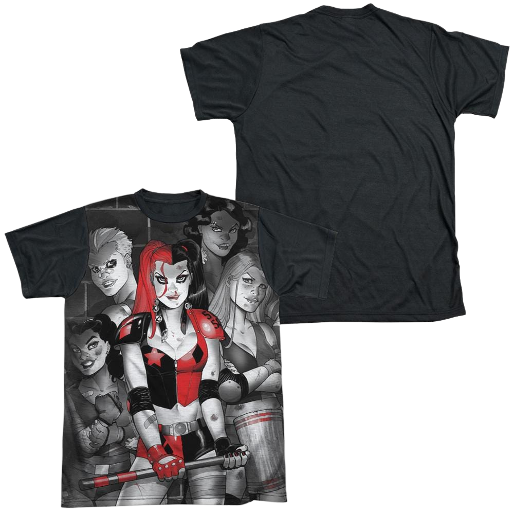 Batman Bad Girls - Men's Black Back T-Shirt Men's Black Back T-Shirt Harley Quinn