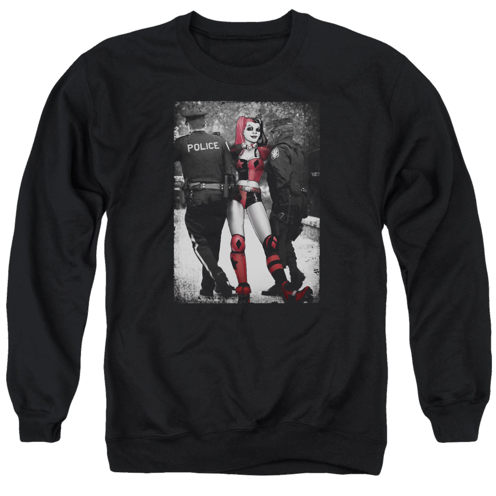 Batman Arrest - Men's Crewneck Sweatshirt Men's Crewneck Sweatshirt Harley Quinn