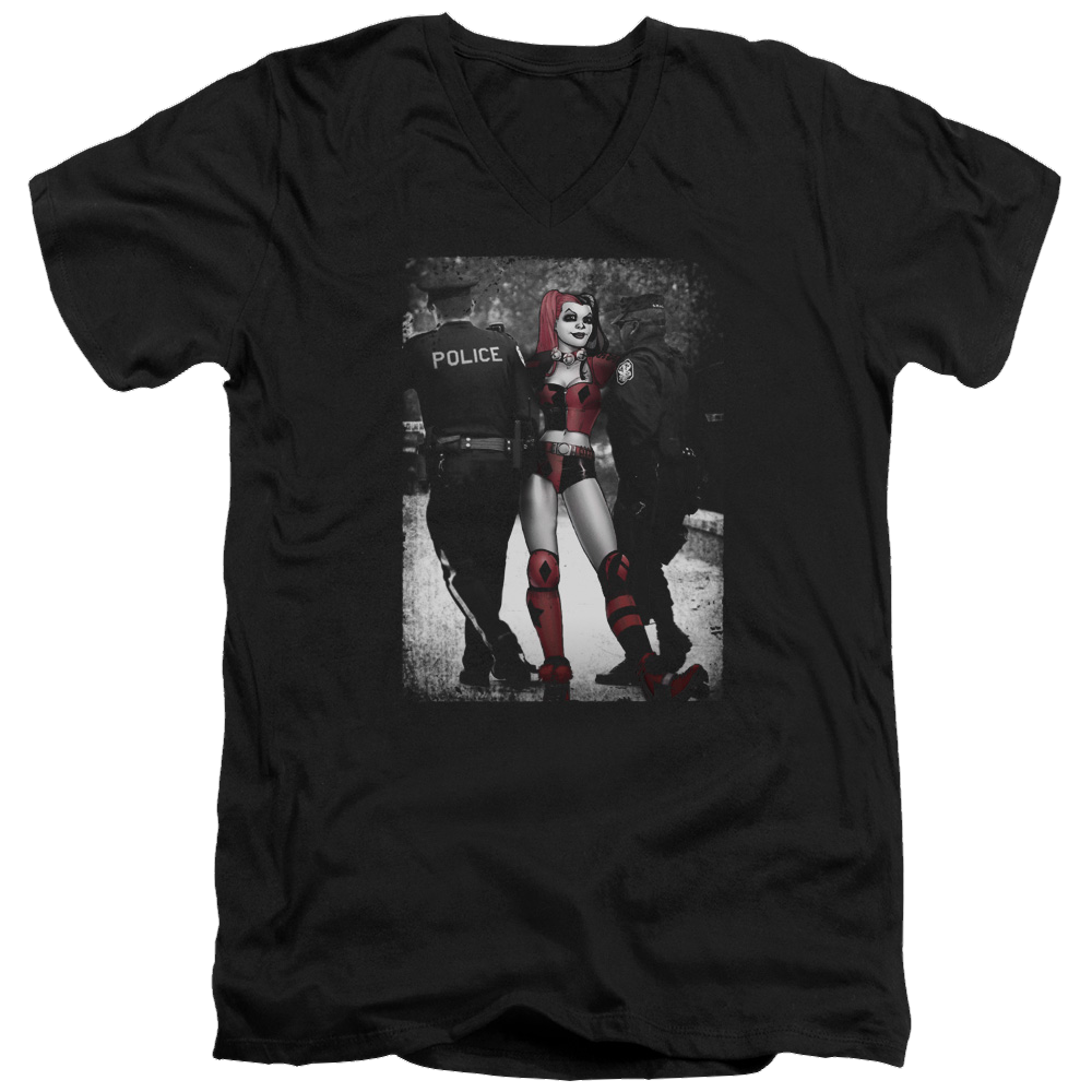 Batman Arrest - Men's V-Neck T-Shirt Men's V-Neck T-Shirt Harley Quinn
