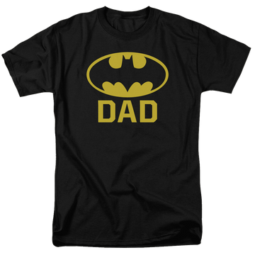 Black men's regular fit t-shirt with Batman Bat Dad graphic