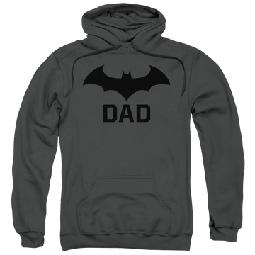 Charcoal pullover hoodie with Batman Hush Dad graphic