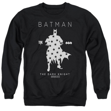Black men's crewneck sweatshirt with Batman Star Silhouette graphic