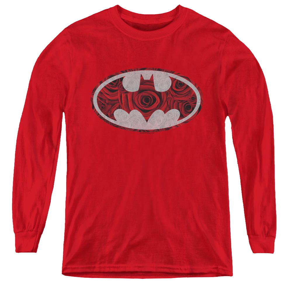 Dc Batman Rosey Signal - Youth Long Sleeve T-Shirt Youth Long Sleeve T-Shirt Batman