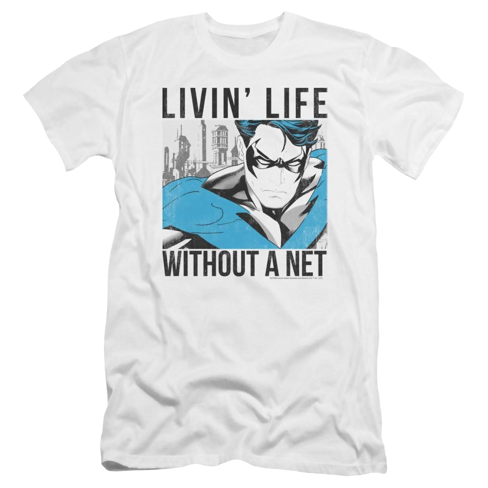 Batman Without A Net - Men's Premium Slim Fit T-Shirt Men's Premium Slim Fit T-Shirt Nightwing