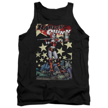 Black men's tank with Harley Quinn Batman Quinn One graphic