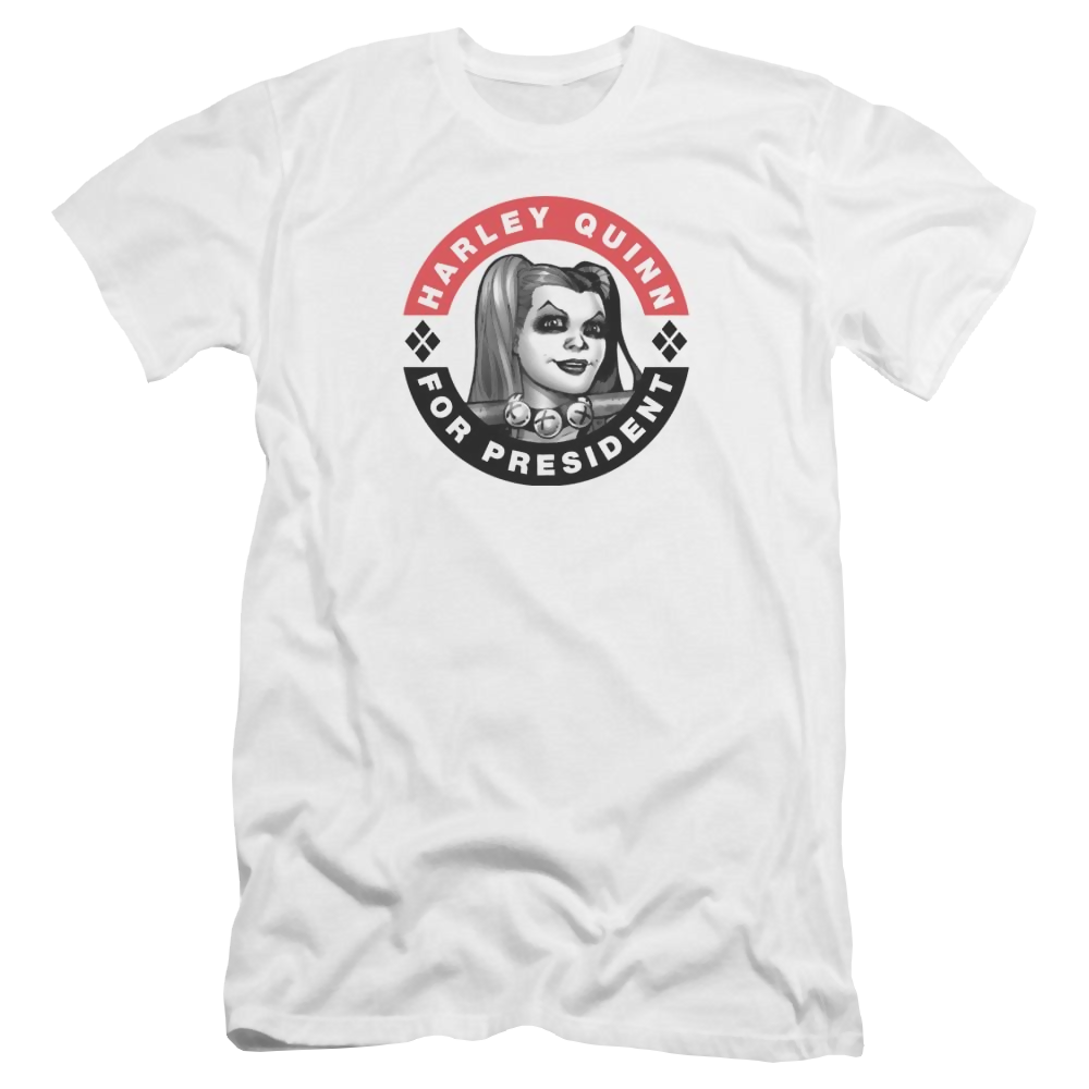 Batman Harley President Circle - Men's Premium Slim Fit T-Shirt Men's Premium Slim Fit T-Shirt Harley Quinn