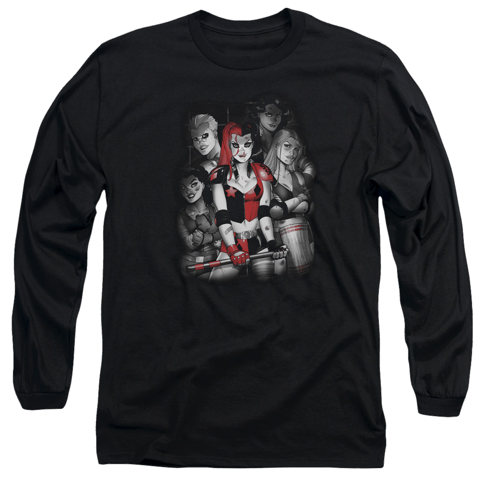 Batman Bad Gals Bw - Men's Long Sleeve T-Shirt Men's Long Sleeve T-Shirt Harley Quinn