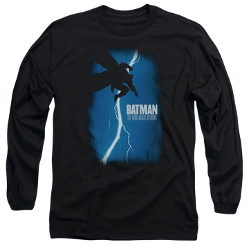 Black men's long sleeve t-shirt with Batman Dkr Cover graphic
